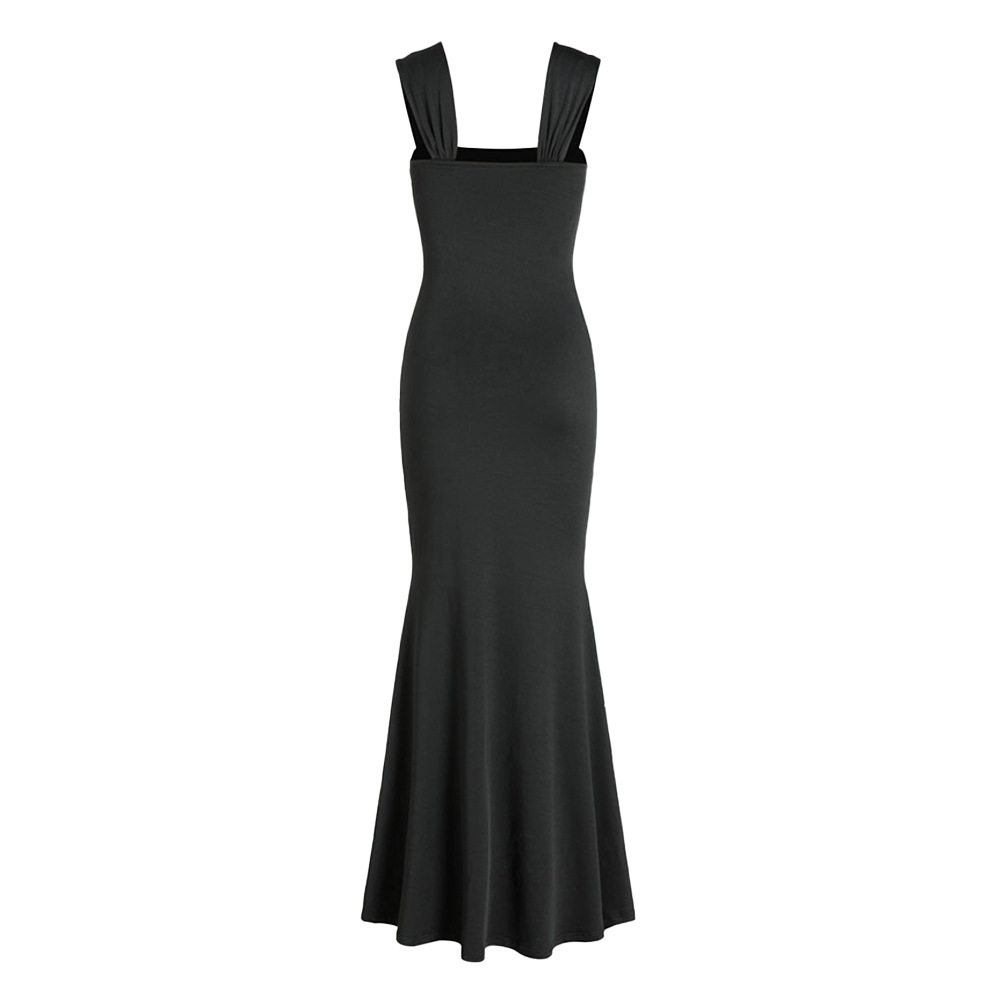 Bodycon Mermaid Dress Square Neck Sleeveless Slim Fit Long Length Evening Wear or Special Occasions Wholesale