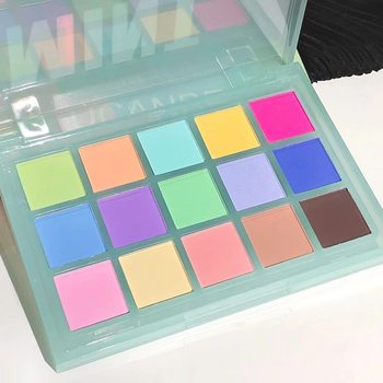 Ucanbe Macaron 15-Colorful Eye Shadow Palette Fully Matte Colorful Fresh Neon Makeup Wholesale Novice Play Makeup