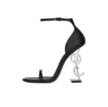 8cm black silver heel Matt