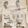 Glacier pattern suction cup storage rack discarded face towel storage box punch-free wall-mounted hanging basket bathroom washstand
