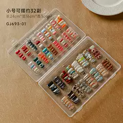 Manicure Wearable Nail Large Capacity Storage Box Dustproof Transparent Storage Color Card Nail Style Work Display Box Wholesale