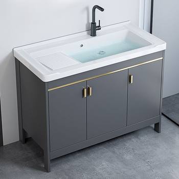 Floor-Standing Bathroom Cabinet Ceramic Integrated Basin Wash Basin Cabinet Combination Wash Basin Bathroom Wash Basin Countertop Integrated