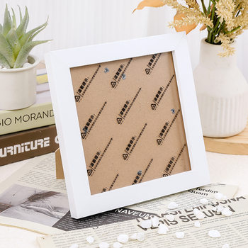 Wooden Table Photo Frame Square Diamond Painting Special Mounting Frame Traditional Chinese Painting Calligraphy Children's Parent-child Photo Wall Frame