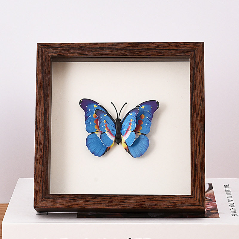 hollow three-dimensional glass photo frame diy butterfly specimen frame dried flower photo frame setting table photo frame hollow specimen frame customization