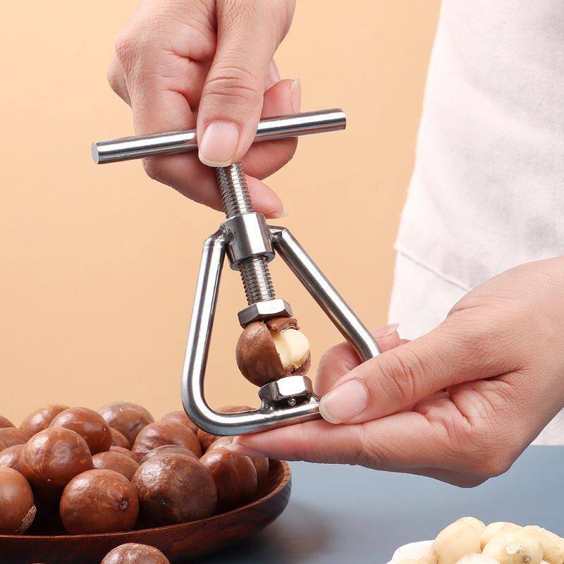 Stainless Steel Macadamia Nut Sheller Hazelnut Sheller Walnut Tool Household Pecan Sheller Nut Opener