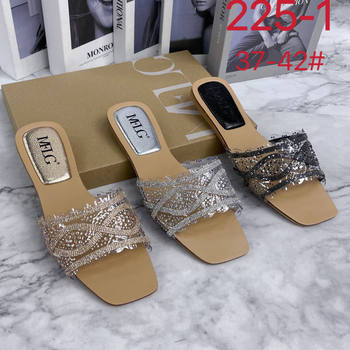 2025 Cross-border New Summer European, American and African Street Fashion Flat Slippers slipper Sequin High-end Slippers