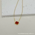 Burgundy double-sided mother-of-pearl