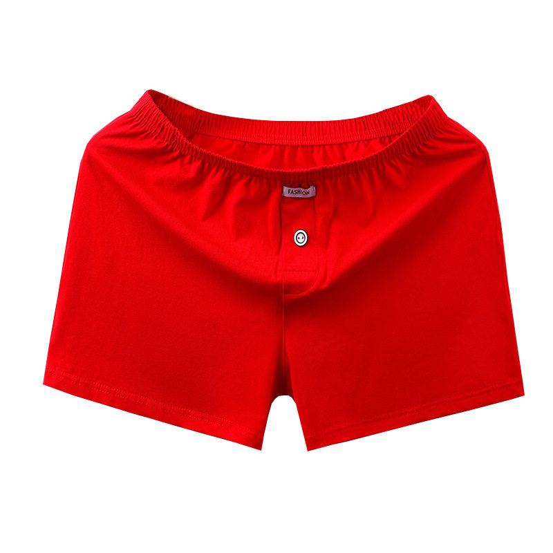 Loose Arrow Pants Men's Pure Cotton Breathable Large Size Sports Boxer Briefs Youth Boys' Zodiac Year Red Shorts