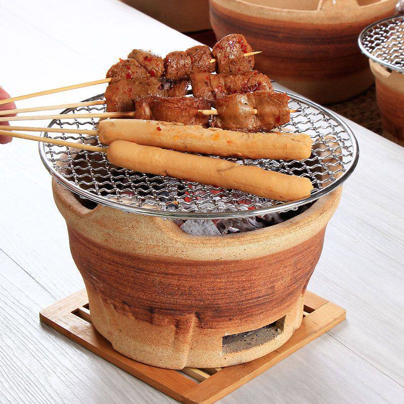 Carbon Stove, Old-Fashioned Charcoal Barbecue Stove, Clay Mud Household Outdoor Barbecue Small Stove, Hot Pot, Side Stove, Grilled Jueqin