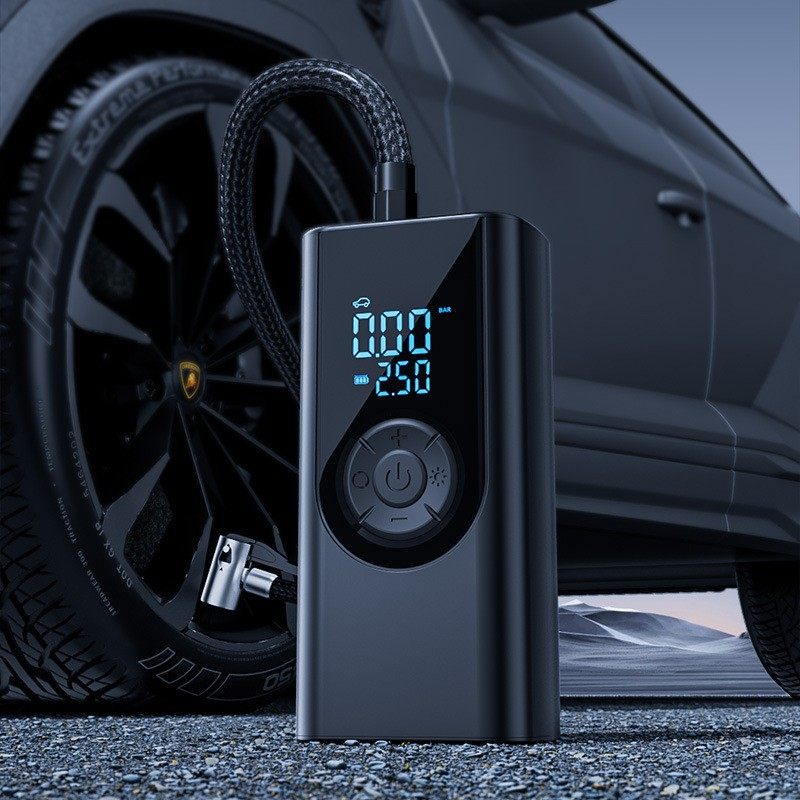 2025 Car Air Pump Wireless Digital Display Dual Screen Air Pump Tire Inflator Electric Inflator Car Supplies