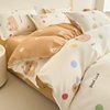 Washed Cotton Four-piece Set Bedding Thickened Twill Scrub Quilt Cover Bed Sheet Student Dormitory Three-piece Set Bedclothes