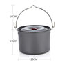Outdoor Camping Hanging Pot Large Capacity Campfire Tripod Cooking Pot 4L Portable Marching Pot Camping Hanging Pot Cookware