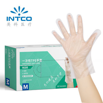 Yingke Tpe Disposable Gloves Food Catering Gourmet Kitchen Hairdressing Baking Plastic Transparent Gloves Wholesale