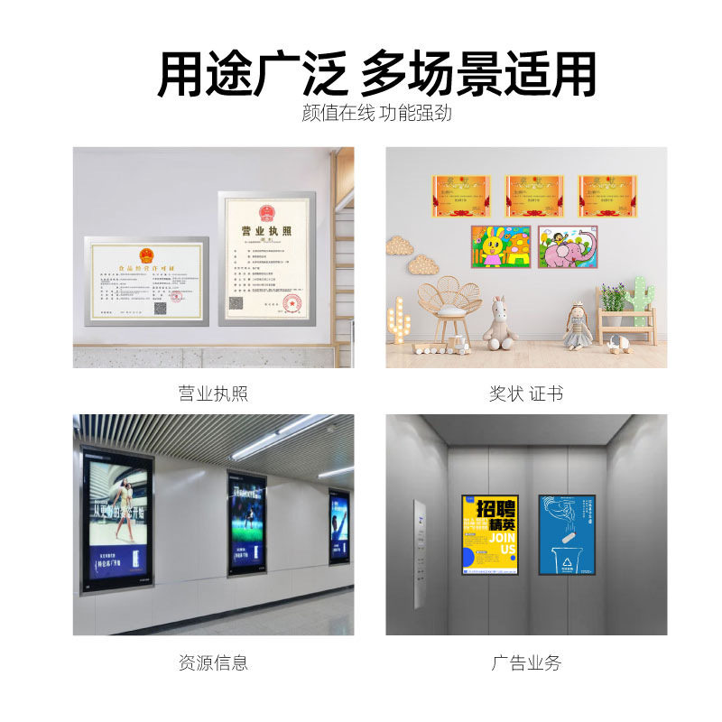 Children's wall-mounted photo frame, simple punch-free magnetic photo frame