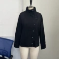 Stand collar fencing jacket-black