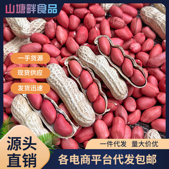 New 2.5kg Pack of Shelled Raw Peanuts with Red Skin, Naturally Sun-Dried Raw Peanuts, Four New Red Peanut Kernels
