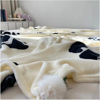 Popular Cartoon Milk Velvet Panda Blanket, Flannel Leisure Blanket, Office Sofa Blanket, Nap Blanket, Skin-Friendly Blanket