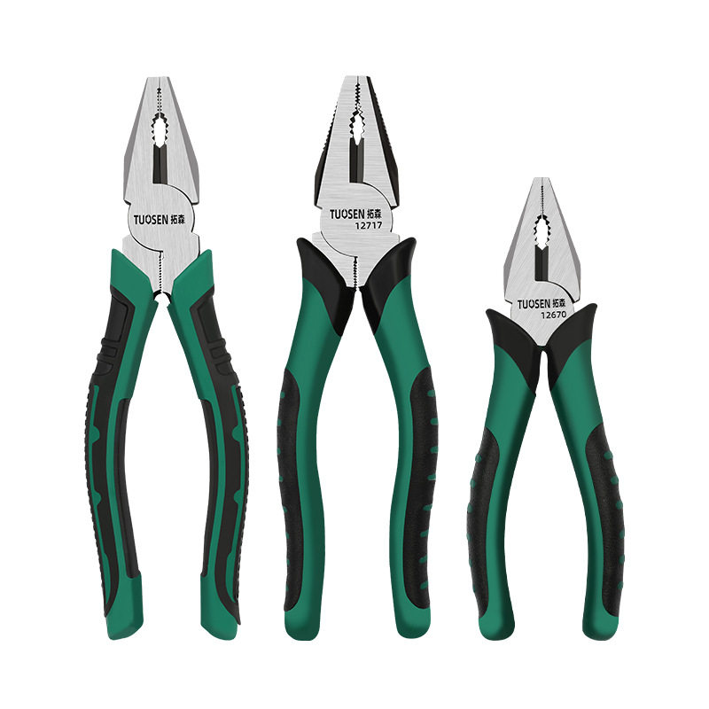 拓森钳类工具8寸钢丝钳手工钳子6寸平口钳工业级电工多功能老虎钳