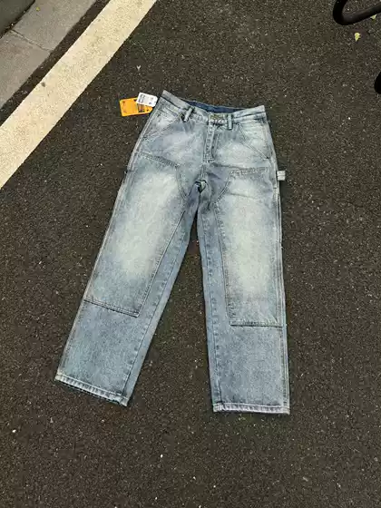 Self made collection Carhart woodworking Japanese workwear style jeans loose straight tube high street cross-border