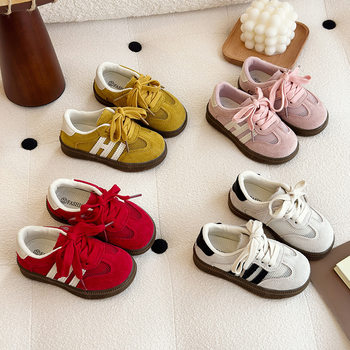 Spring Kidsren's Moral Training Shoes 2025 New Girls' Shoes Korean Style Forrest Gump Shoes Sports Shoes Boys Casual Shoes Fashion