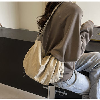 Dumpling Bag Women's 2025 Summer New Easiest for Match Casual Crossbody Bag Large Capacity Commuting Bag Fashion Drawstring Shoulder Bag