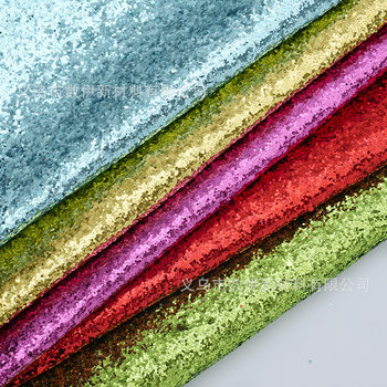 Green Onion Powder Glitter Pu Non-Woven Fabric Large and Small Hexagonal Coarse Sand Sequin Bag Accessories Ktv Decorative Wall Fabric Gold Powder