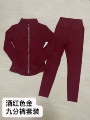 [burgundy gold] jacket + nine-point pants suit