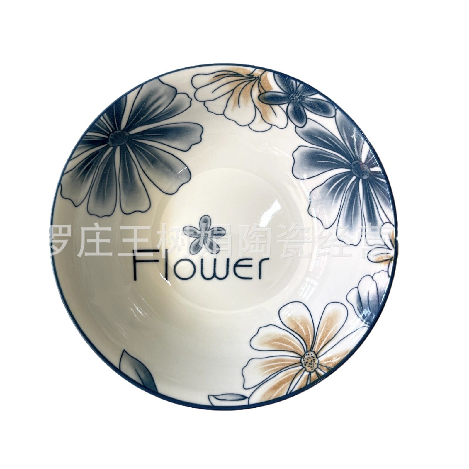 Shanxi printing 7-inch Bucket Bowl Noodle Bowl soup bowl Beef Noodle Bowl vegetable plate factory wholesale 2 yuan shop purchase household porcelain