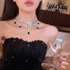 New Super Flash Bridal Dress Light Luxury Necklace 2025 New Hot Style Clavicle Chain Women's High-End Necklace Wholesale