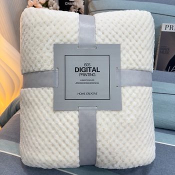 Cross-Border Spot Thickened Solid Color Pineapple Plaid Flannel Blanket Coral Velvet Air Conditioning Blanket Sofa Cover Blanket Nap Blanket