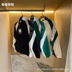 Foreign Trade Spring Men's Cardigan Stand Collar Windbreaker Jacket Casual Long Sleeve Coat Outdoor Sports Top S7Pas