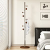 Solid Wood Hanging Bag Rack Stainless Steel Modern Floor-Standing Household Vertical Bedroom Coat Rack Living Room Clothes Hanging Rack