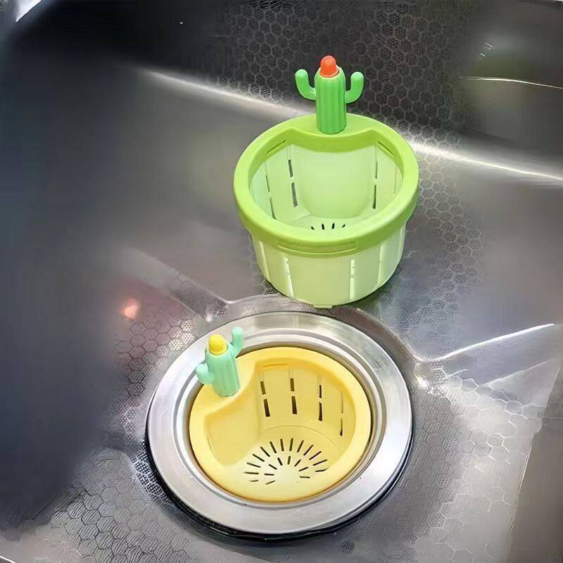 Cactus Sink Filter Basket Home Kitchen Creative Drain Basket Sink Residue Anti-Blocking Anti-Odor Anti-Insect Filter