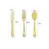 Amazon cross-border PS plastic UV plating golden disposable knife and fork spoon birthday wedding cross-border party tableware