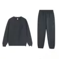 Dark gray round neck legged suit