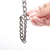 Metal explosion-proof punch training dog chain anti-bite break free strong collar double ring P chain medium and large pet factory outlet
