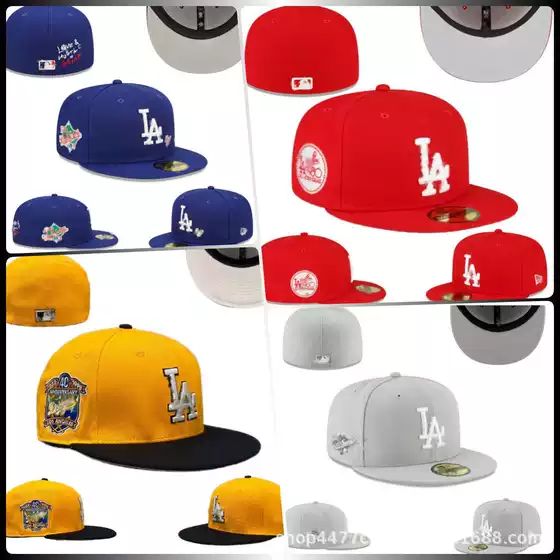 Fully enclosed non-adjustable anti-wear LA foreign trade wholesale baseball hat men's and women's American hip-hop sunshade NY flat hat