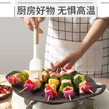 Large Silicone Brush Food Grade Silicone Oil Brush High Temperature Resistant Household Barbecue Brush Baking Egg Liquid Brush