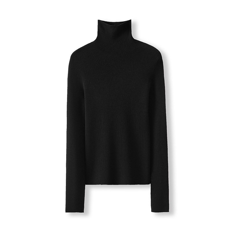 秋冬上新女装岛精无缝机洗美丽诺羊毛衫新澳纱线修身针织衫打底衫