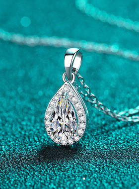 925银莫桑石锁骨链奢华