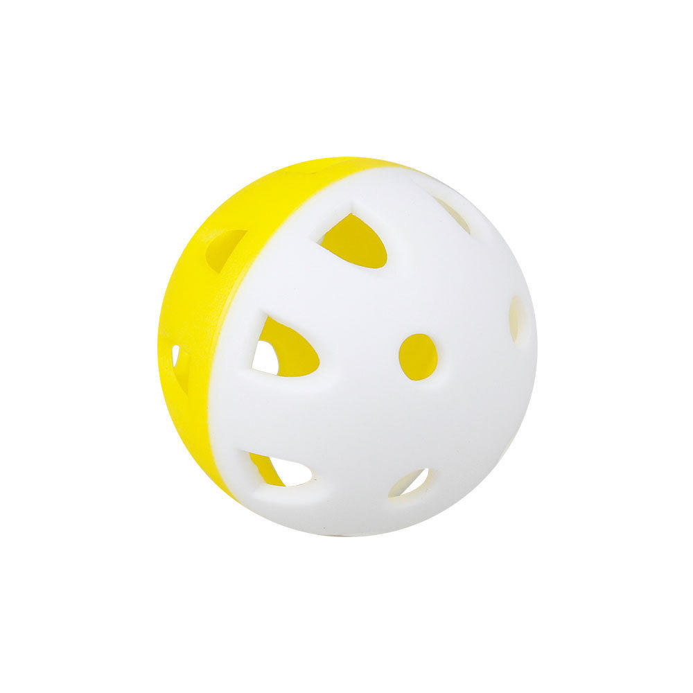 42mm Super Soft 24-Hole Hole Ball Two-Color Golf Swing Practice Ball Horseshoe Ball Floating Toy Hole Ball