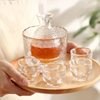 Liquor Wine Pot Set Glass Yellow Wine Warmer Hot Wine Pot Household One-Two White Wine Glass Hammer Edge Household Japanese-style