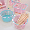 Macaron Colored Desktop Stationery Storage Box Cute Mini Student Dormitory Sundries Storage Basket Portable Storage Basket