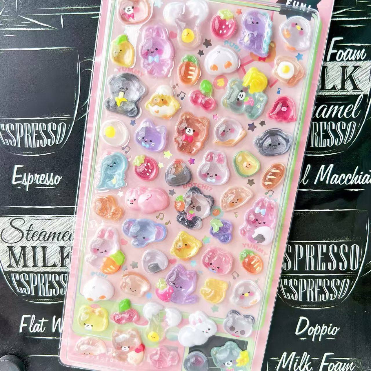 3Dエンボスステッカー【動物風】/パック