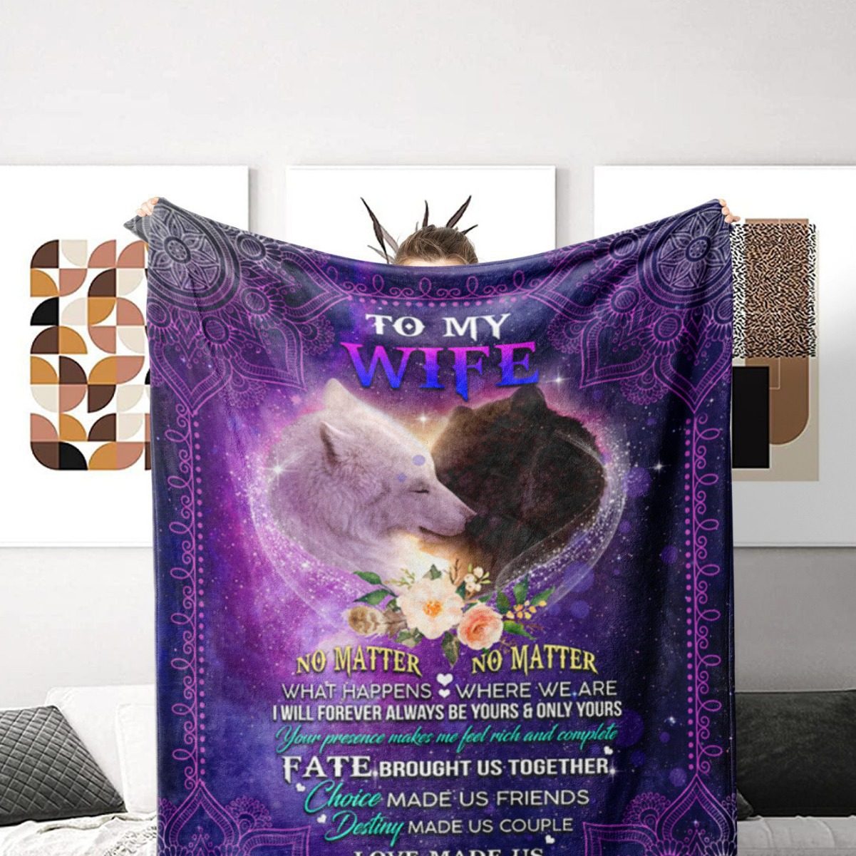 Letter explosion printing explosion flannel blanket for envelope gift Amazon 3D digital wife ins