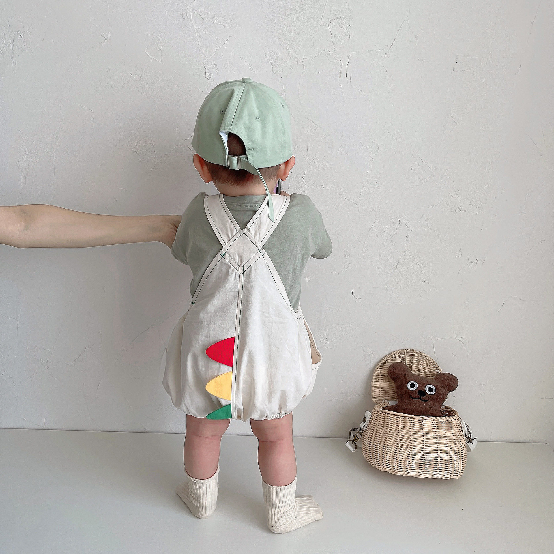 2024 Baby Clothes Summer Overalls Romper Short-Sleeve Outdoor Crawling Outfit Newborn Summer Korean Style Children's Clothing