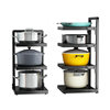Pot storage artifact multi-layer pot storage rack multi-functional sink kitchen storage rack