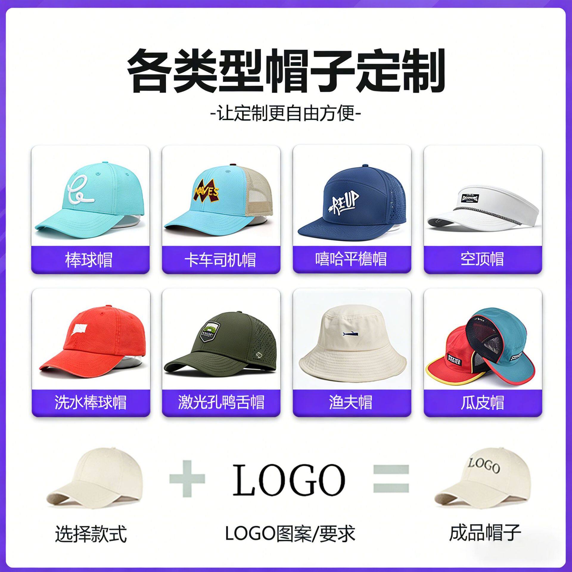 定制棒球帽尼龙透气鸭舌帽春夏季户外运动遮阳帽企业团队活动帽子