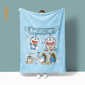Doraemon Flannel Blanket, High Weight, Cat-Like Feel, Sofa Air-Conditioning Blanket, Office Nap Blanket