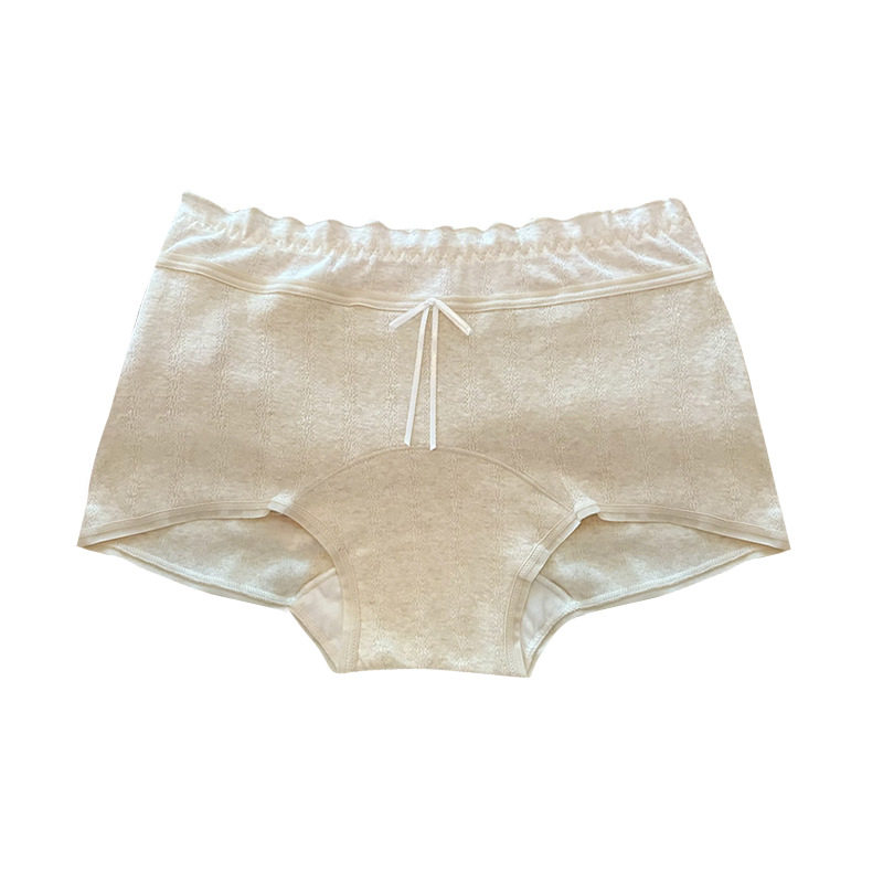 Matcha Girl Class a Baby Cotton Girl Ballet Style Lace Contrast Color Large Size 10A Antibacterial Crotch Mid-Waist Boxer Briefs